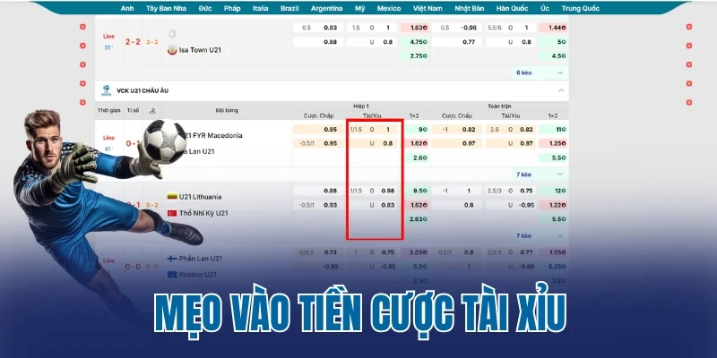 Mẹo vào tiền cược Tài xỉu